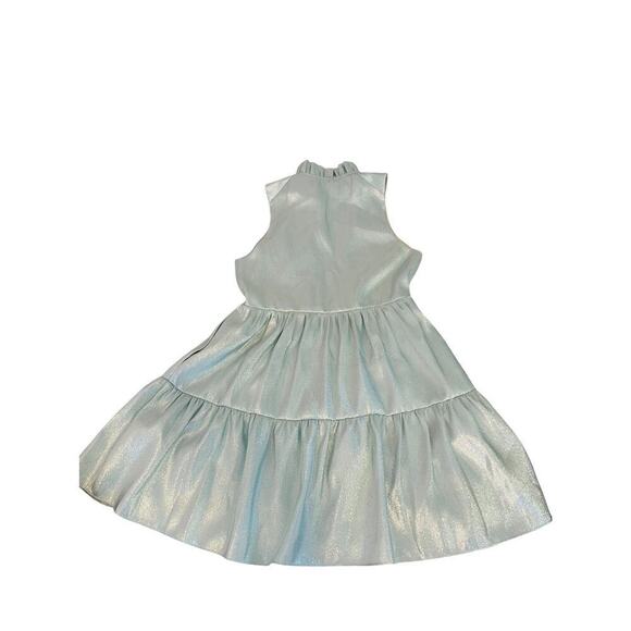 Amanda Uprichard Connolly Dress in Ice blue size M metallic sleeveless mini - Picture 7 of 8